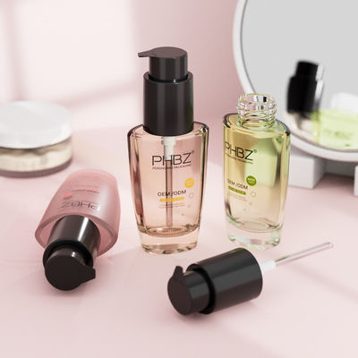 الزجاجات الأساسية بالجملة زجاجة القشدة الزجاجية للجسم قشدة الشعر زيت المصل