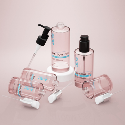 زجاجة تجميل زجاجية مخصصة زجاجة مضخة لوشن المصل 100ml 120ml 150ml