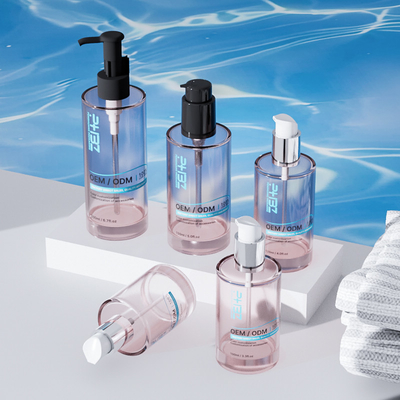 زجاجة تجميل زجاجية مخصصة زجاجة مضخة لوشن المصل 100ml 120ml 150ml