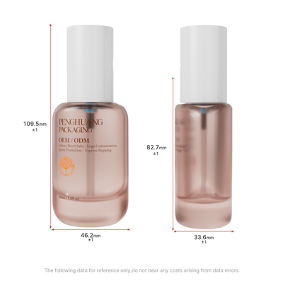 Transparent Foundation Glass Bottle 30ml 1oz Wholesale Empty Foundation Bottles with cap