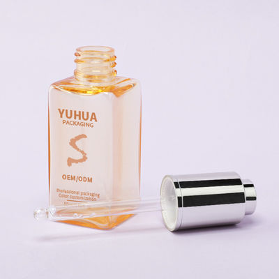 شعار مخصص زجاجة قطرة بلاستيكية مربعة زجاجة مصل زيت جوهر لخدمة العناية بالبشرة المخصصة