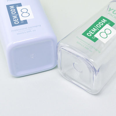 طباعة شعار زجاجات قطارة مصل PET سعة 50 مل للزيوت العطرية والعناية بالبشرة