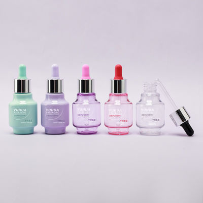 زجاجات قطرات المصل بقدرة 50 مل مع شاشة حرير مخصصة / طابع ساخن / وقت الطباعة على العلامات 15-20 أيام