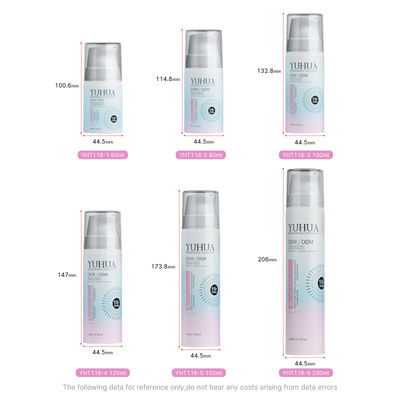 Custom Plastic 60-200ml PET Foam Dispenser Bottle for Facial Cleaning and Shower Gel Cosmetic Packaging