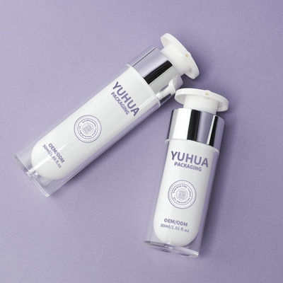 Custom 30ml 50ml PP Material Airless Pump Bottle for Face Cream and Serum Lotion Refillable Double Wall Design