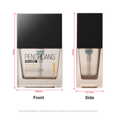 تصميم مخصص لتغليف منتجات العناية بالبشرة، شفاف وسعة 25 مل للمنتجات