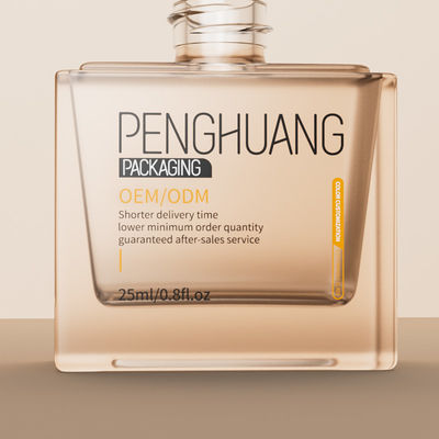 تصميم مخصص لتغليف منتجات العناية بالبشرة، شفاف وسعة 25 مل للمنتجات