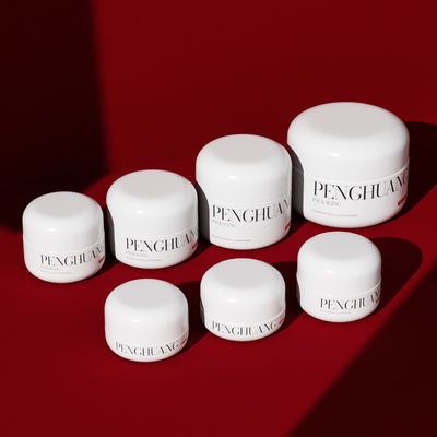 مرطبان كريم زجاجي أبيض/شفاف/مخصص مثالي لخط العناية بالبشرة الفاخر الخاص بك