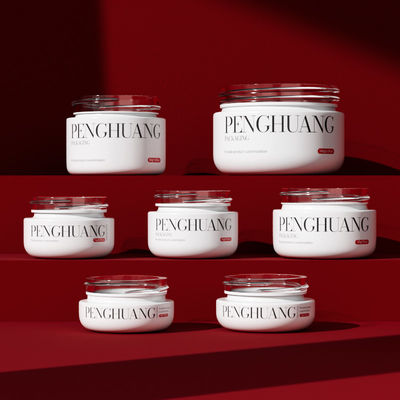 مرطب شفاه مخصص من الجرار الزجاجية الكريمية باللون الأبيض/الشفاف/المخصص مع شعار مخصص ولون/طباعة مخصصة