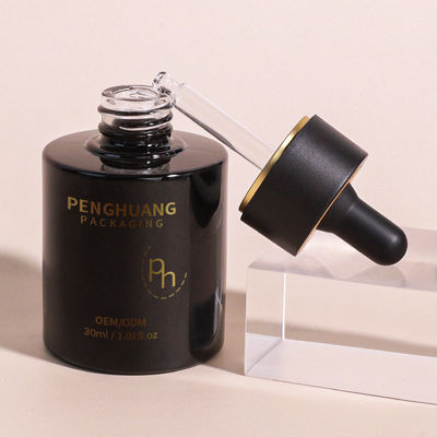 زجاجة قطارة مستديرة مع شعار مخصص وفقًا لمتطلبات العميل