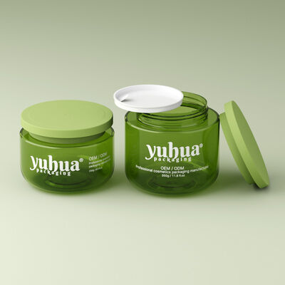 قنينة كريم بلاستيكية واضحة أو ملونة حسب الطلب شكل مستدير مثالي للكريمات التجميلية مستحضرات العناية بالبشرة و احتياجات تعبئة التجميل