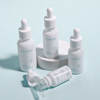 شعار مخصص كوب زيت المصل المستدير تصميم مضاد للتسرب الدائم مناسب للزيوت الأساسية العناية بالبشرة والتغليف التجميلي