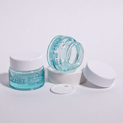 ODM OEM المقبولة مستديرة زجاجة التعبئة والتغليف مستحضرات التجميل الفاخرة مناسبة للكريمات الراقية والمصلات وغيرها من المواد الجمالية الأساسية