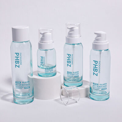 ODM OEM المقبولة مستديرة زجاجة التعبئة والتغليف مستحضرات التجميل الفاخرة مناسبة للكريمات الراقية والمصلات وغيرها من المواد الجمالية الأساسية