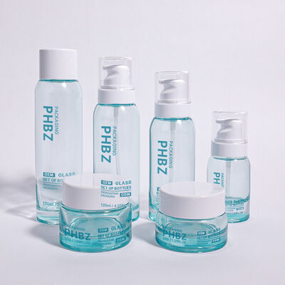 ODM OEM المقبولة مستديرة زجاجة التعبئة والتغليف مستحضرات التجميل الفاخرة مناسبة للكريمات الراقية والمصلات وغيرها من المواد الجمالية الأساسية