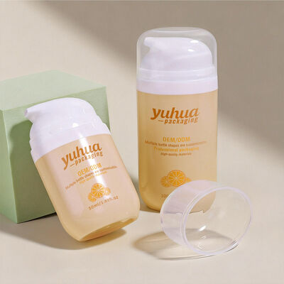 زجاجة لوشن بلاستيكية مصنوعة من مادة البولي بروبلين مع مضخة خالية من الهواء وسطح مصنفر لتعبئة مستحضرات التجميل وتخزين السوائل