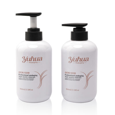 زجاجة تجميل PET مستديرة 500 مل مصنوعة من مواد قابلة لإعادة التدوير تدعم مبادرات التعبئة والتغليف المستدامة في مجال مستحضرات التجميل