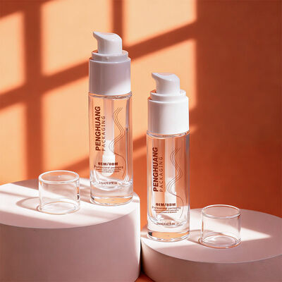 القاعدة السائلة زجاجات عبوات تجميل زجاجية مع 30ml سعة الطباعة قابلة للتخصيص والتصميم الصلبة ضد التسرب