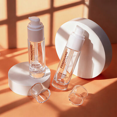 القاعدة السائلة زجاجات عبوات تجميل زجاجية مع 30ml سعة الطباعة قابلة للتخصيص والتصميم الصلبة ضد التسرب