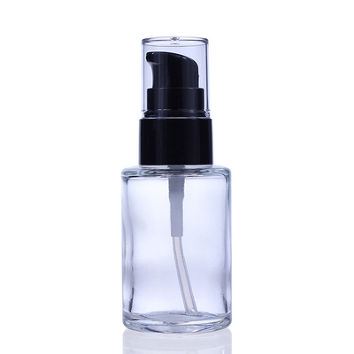 Empty Black Pump Lotion Bottle Liquid Foundation Packaging Glass Bottle F034