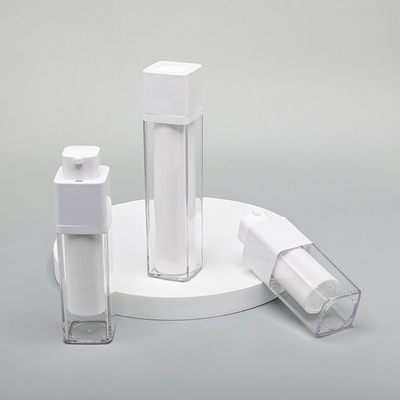 Transparent Airless Plastic Packaging Bottles 15ml 30ml 50ml