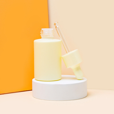 زجاجات قطارة سيروم زجاجية سعة 30 مل مع مضخة ضغط وتغليف أساس غطاء