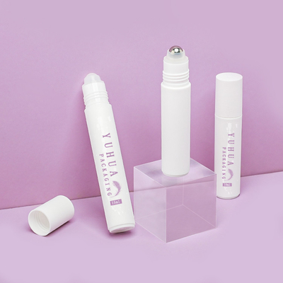 10ml 15ml PP Plastic Roll On Bottle White Color Customized Logo