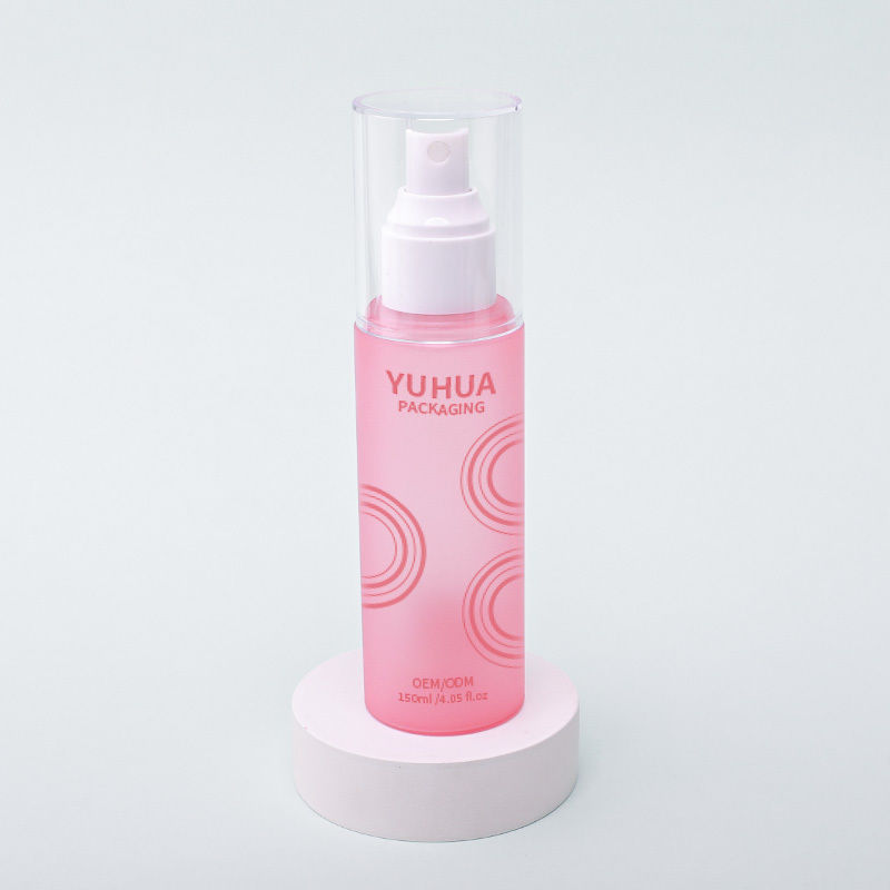 زجاجة رذاذ مستحضرات تجميلية مخصصة من التونر، زجاجة رذاذ أسطوانية شفافة من البولي إيثيلين تيرفثالات لتونر الترطيب