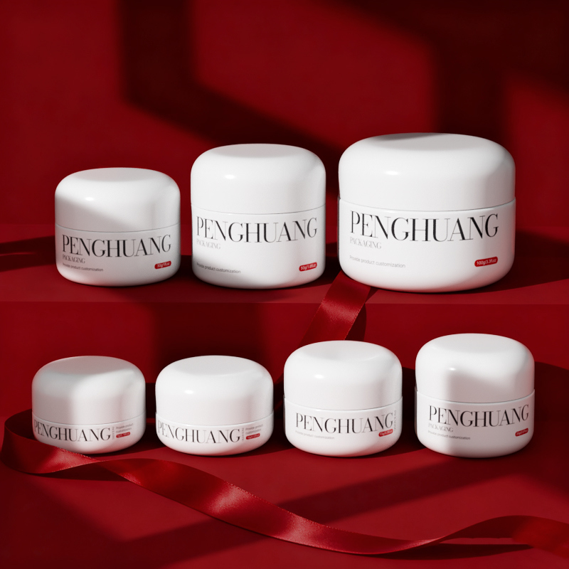 مرطب شفاه مخصص من الجرار الزجاجية الكريمية باللون الأبيض/الشفاف/المخصص مع شعار مخصص ولون/طباعة مخصصة