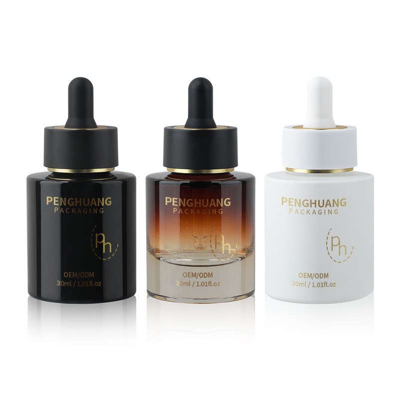 زجاجة قطارة مستديرة مع شعار مخصص وفقًا لمتطلبات العميل