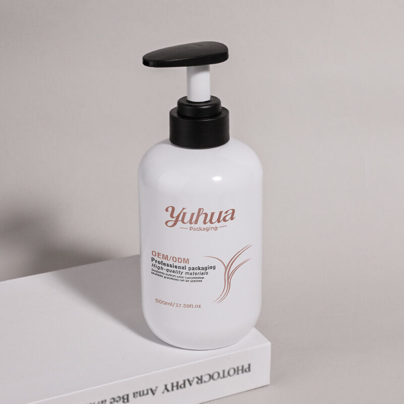 زجاجة تجميل PET مستديرة 500 مل مصنوعة من مواد قابلة لإعادة التدوير تدعم مبادرات التعبئة والتغليف المستدامة في مجال مستحضرات التجميل