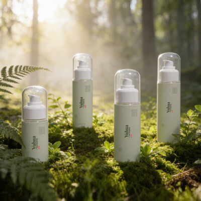 زجاجات تغليف بلاستيكية بشعار مخصص بأحجام مختلفة مع منع الانسكاب للاستخدام التجميلي