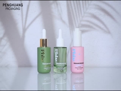 الزجاج المطبوع 1 أوقية زجاجات قطارة المصل الفاخرة لتغليف مستحضرات التجميل