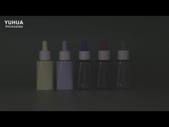 طباعة شعار زجاجات قطارة مصل PET سعة 50 مل للزيوت العطرية والعناية بالبشرة